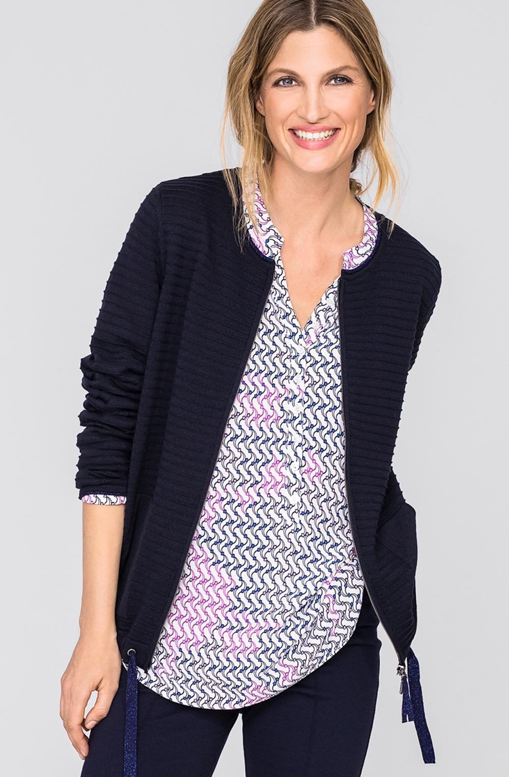 Pink & Blue Patterned Top