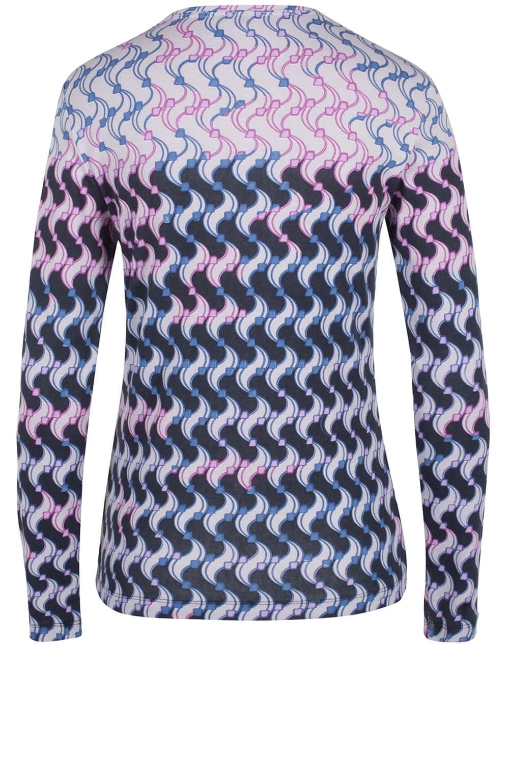 Pink & Blue Patterned Top