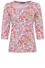 Pink Floral Sleeve Top
