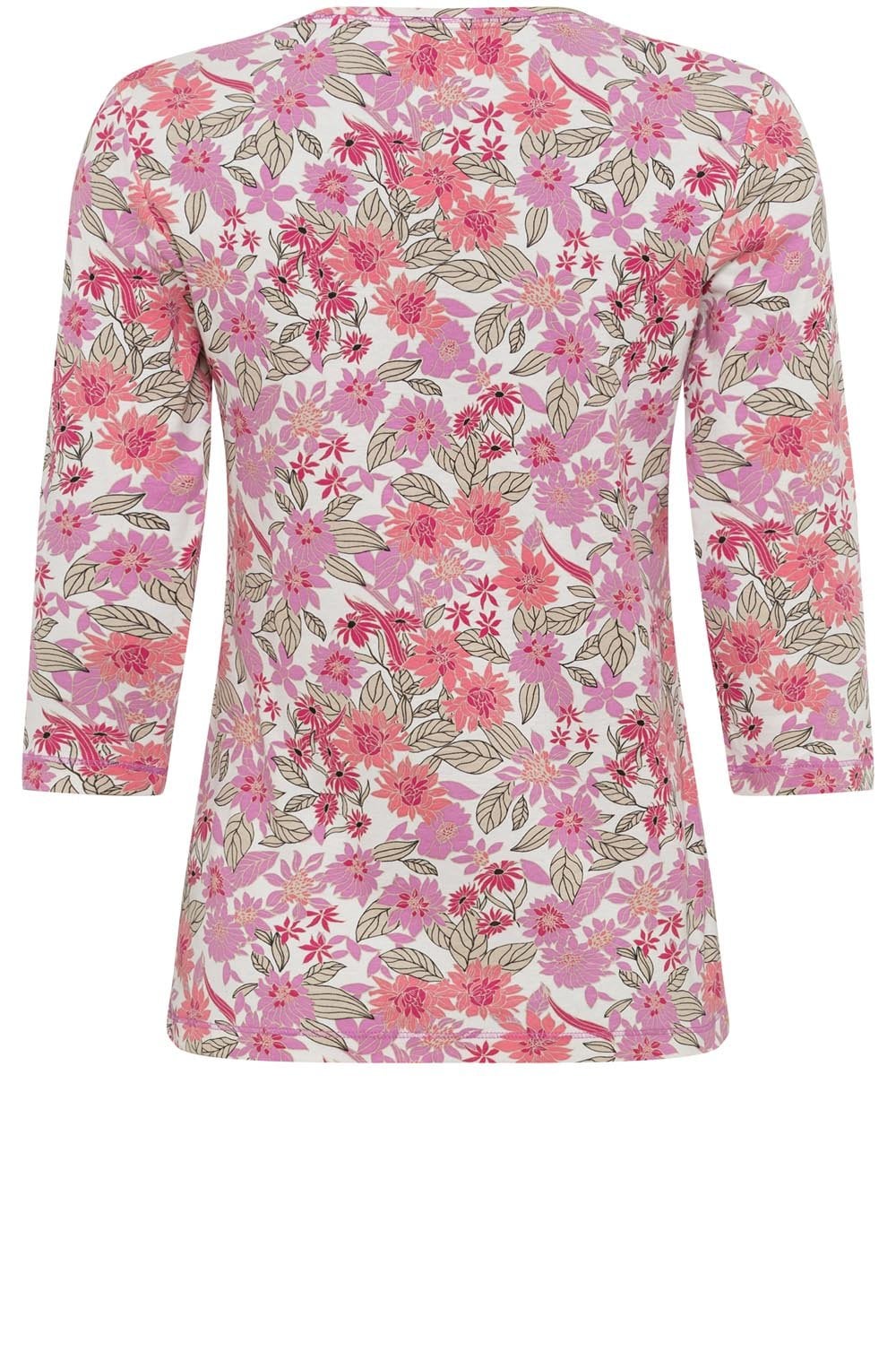 Pink Floral Sleeve Top