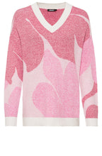 Pink Floral Design Soft Knit Jumper