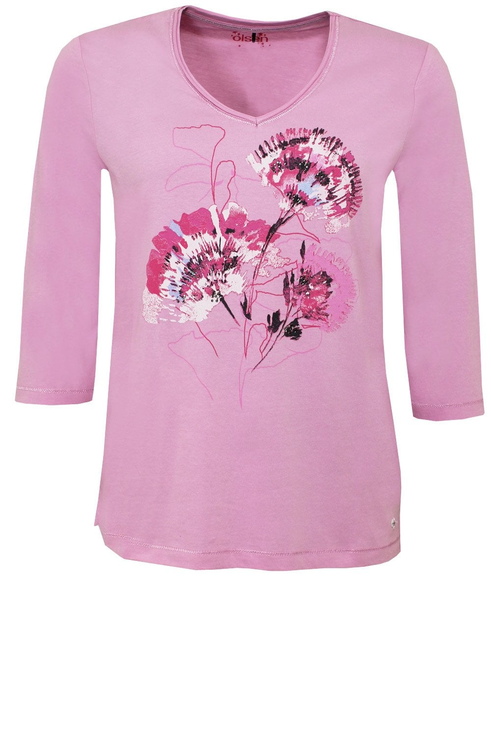 Pink Floral Design Top