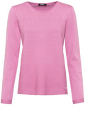 Pink Horizontal Ribbed Jumper