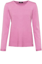 Pink Horizontal Ribbed Jumper