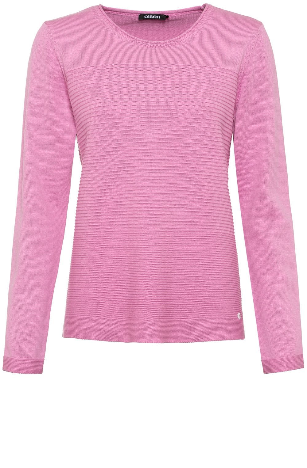 Pink Horizontal Ribbed Jumper