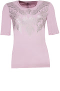 Pink Metallic Design Top