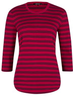 Pink & Navy Striped Top