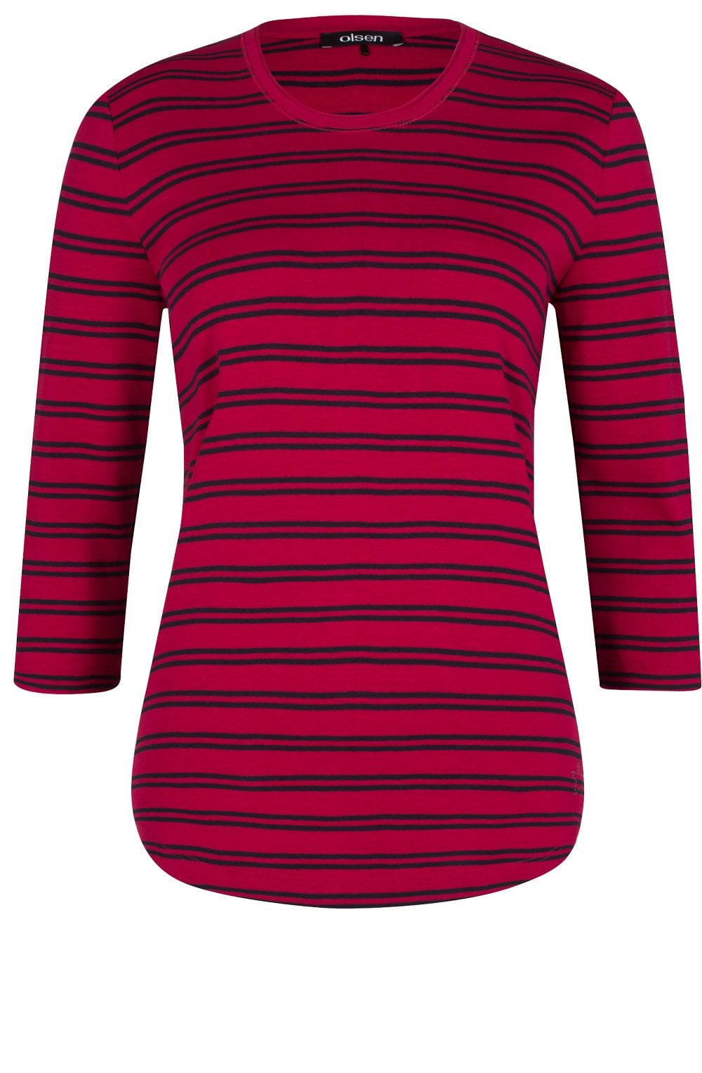 Pink & Navy Striped Top