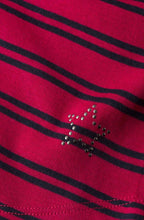 Pink & Navy Striped Top