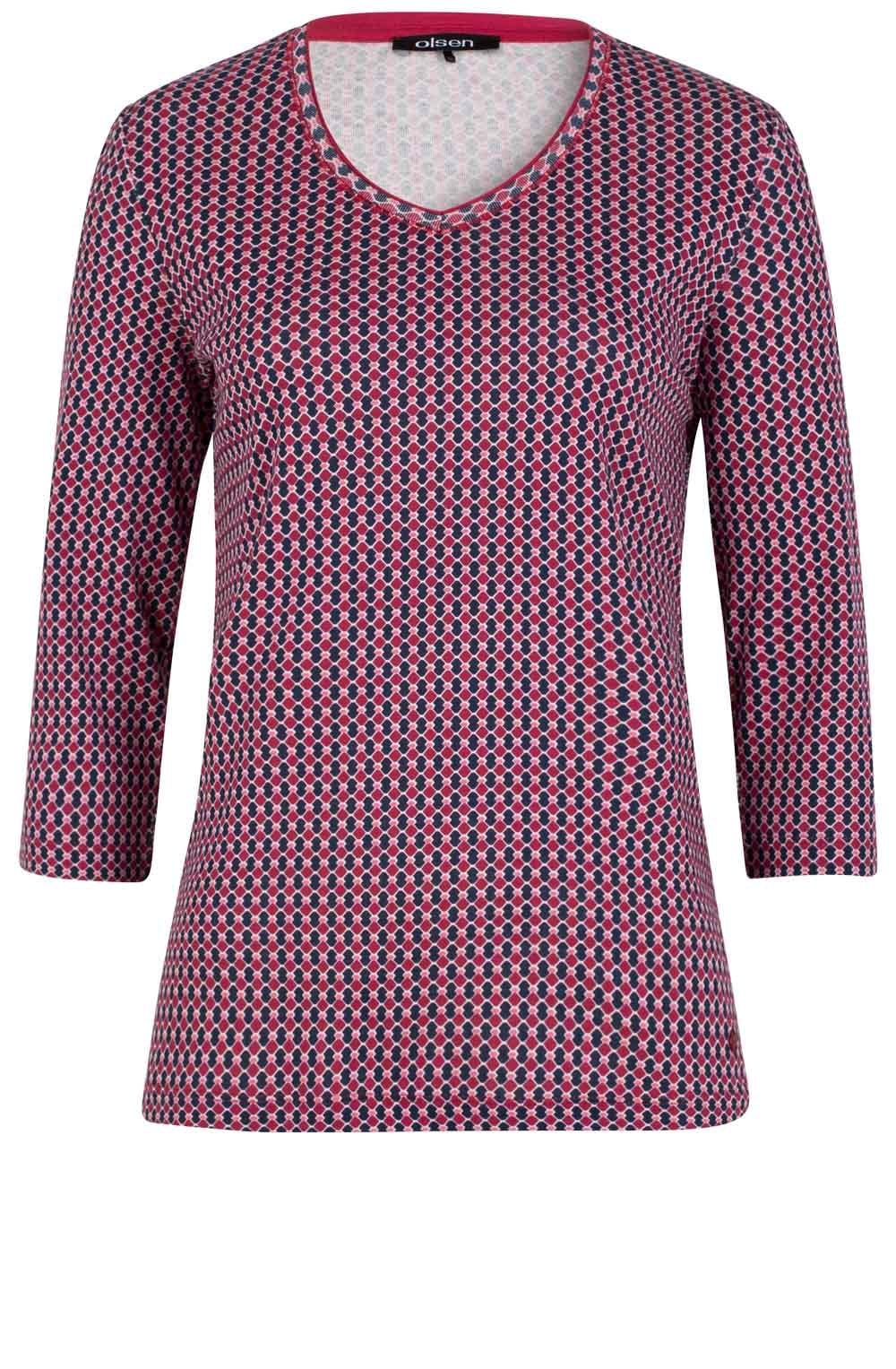 Pink Patterned Jersey Top