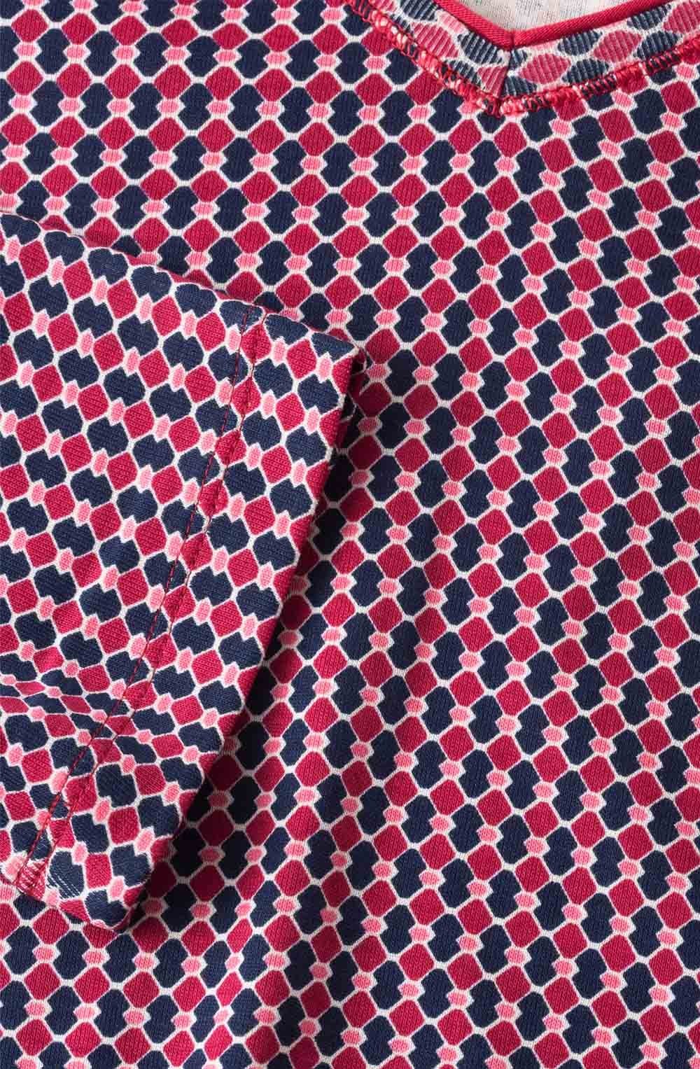 Pink Patterned Jersey Top