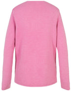 Pink Ribbed Knit Cardigan