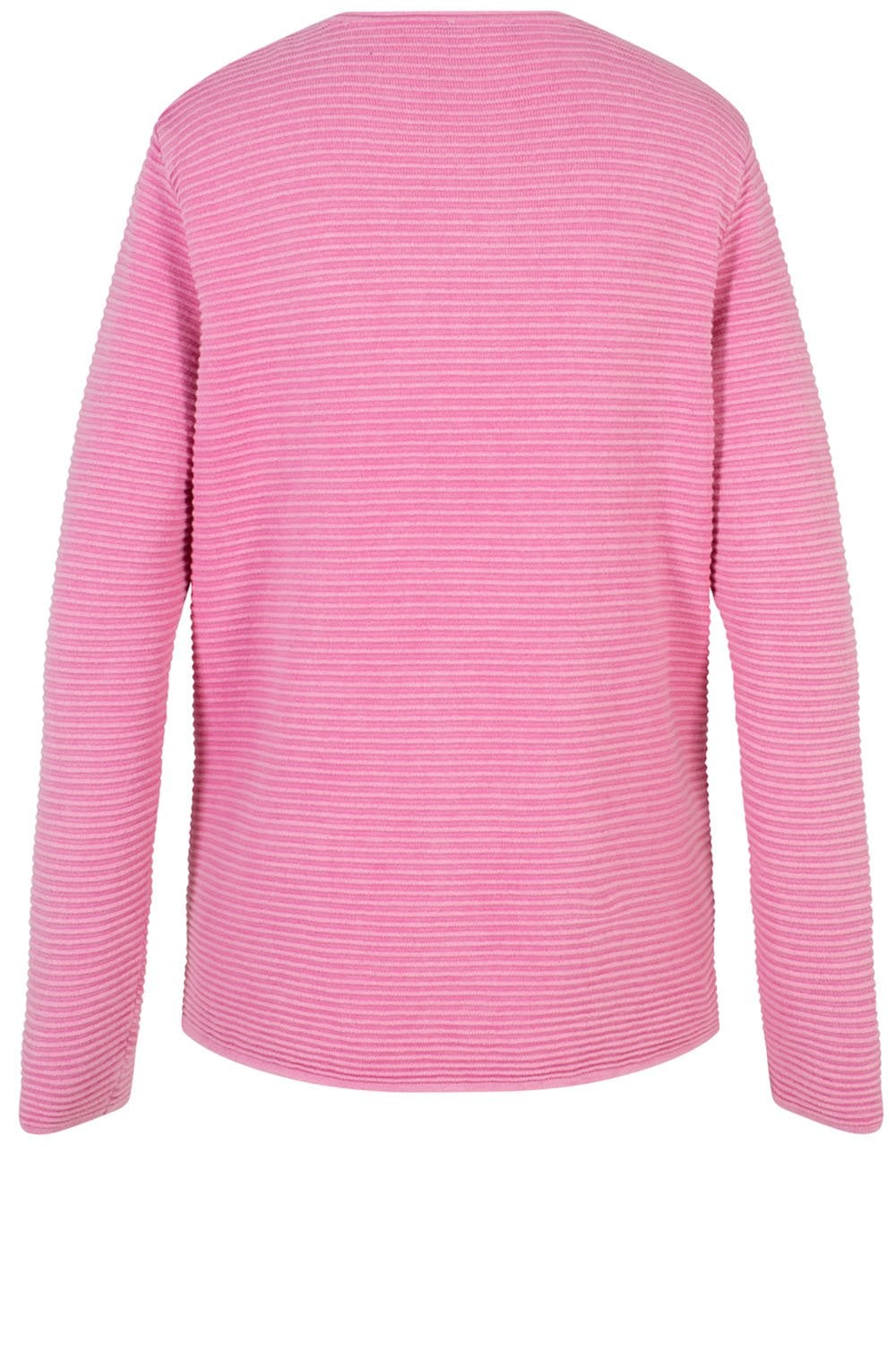 Pink Ribbed Knit Cardigan