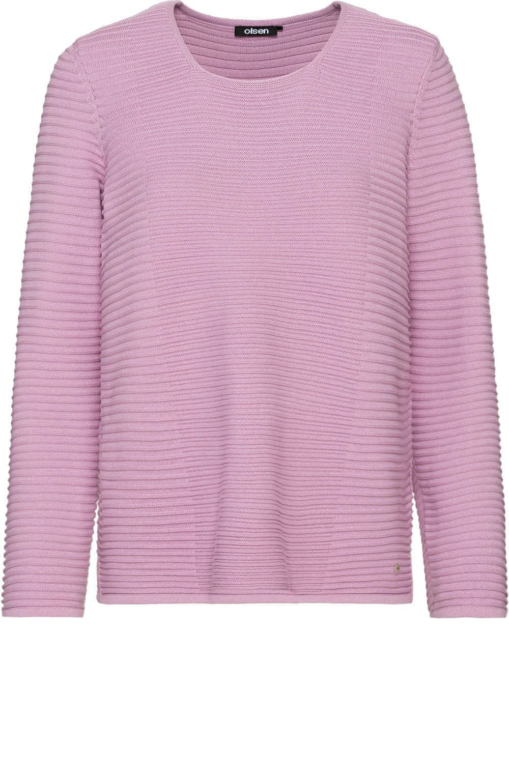 Pink Ribbed Knit Jumper