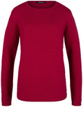 Pink Ribbed Knit Sweater