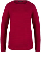 Pink Ribbed Knit Sweater