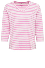 Pink Stripes Sleeved Top