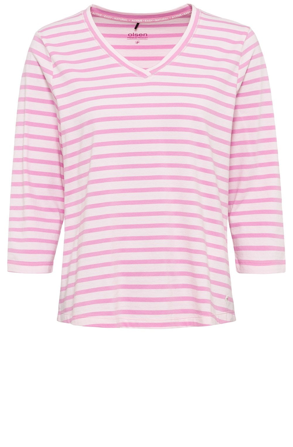 Pink Stripes Sleeved Top