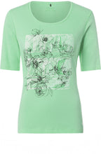 Pistachio Floral Front T Shirt
