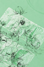 Pistachio Floral Front T Shirt