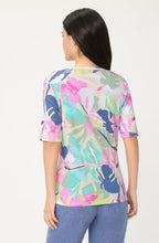 Pool Blue and Vibrant Floral Edda T-Shirt