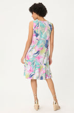 Pool Blue Vibrant Floral Jersey Dress