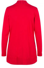 Poppy Red Knit Cardigan