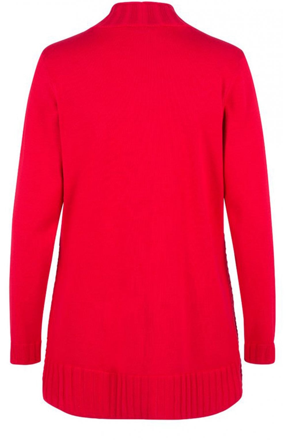 Poppy Red Knit Cardigan