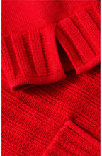Poppy Red Knit Cardigan