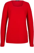 Poppy Red Ribbed Knit Jumper