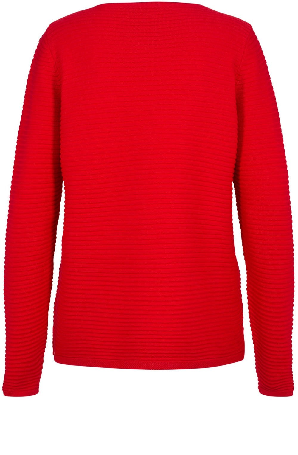 Poppy Red Ribbed Knit Jumper