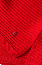 Poppy Red Ribbed Knit Jumper