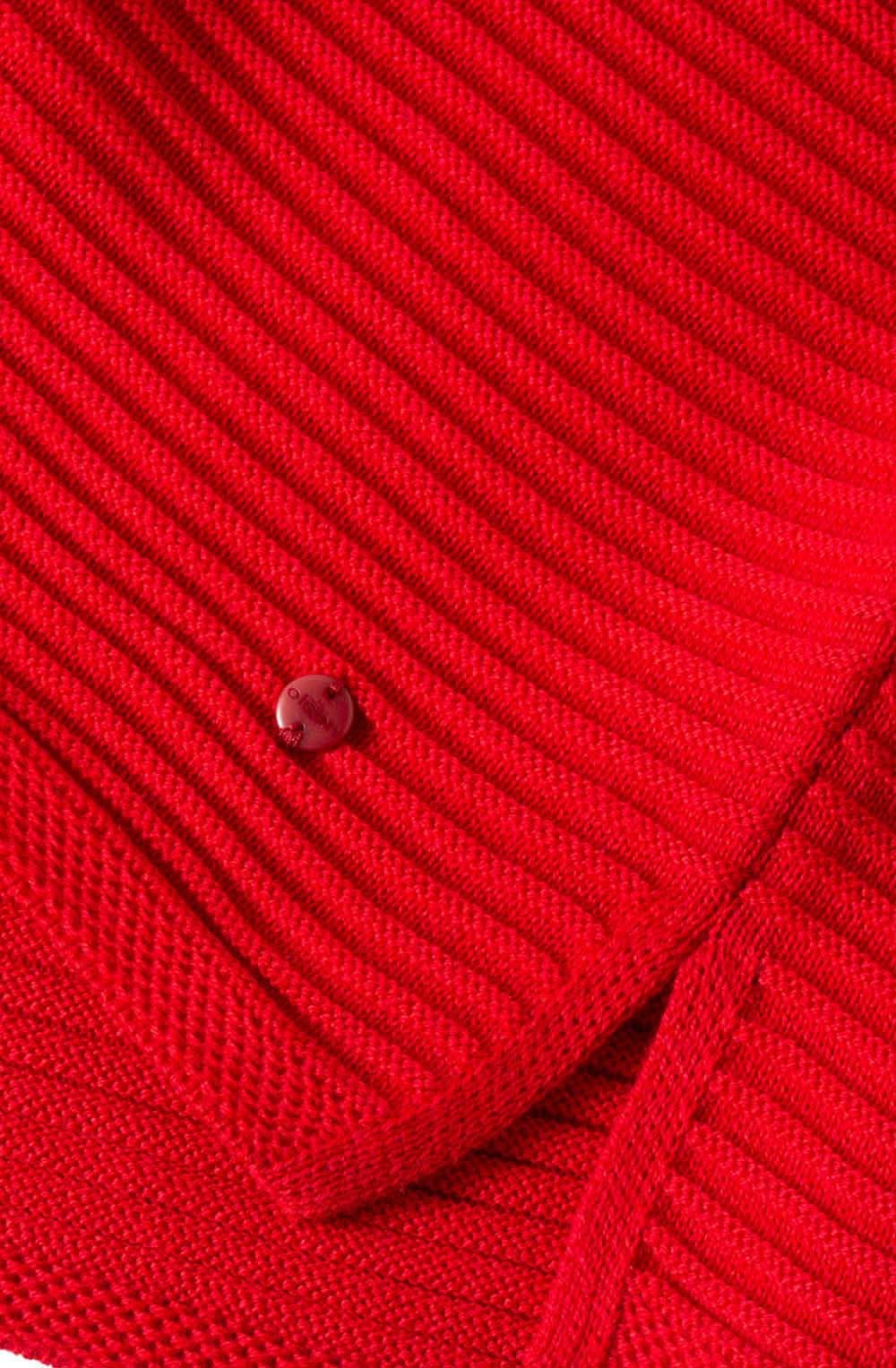 Poppy Red Ribbed Knit Jumper