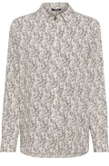 Porcelain Abstract Face Design Blouse