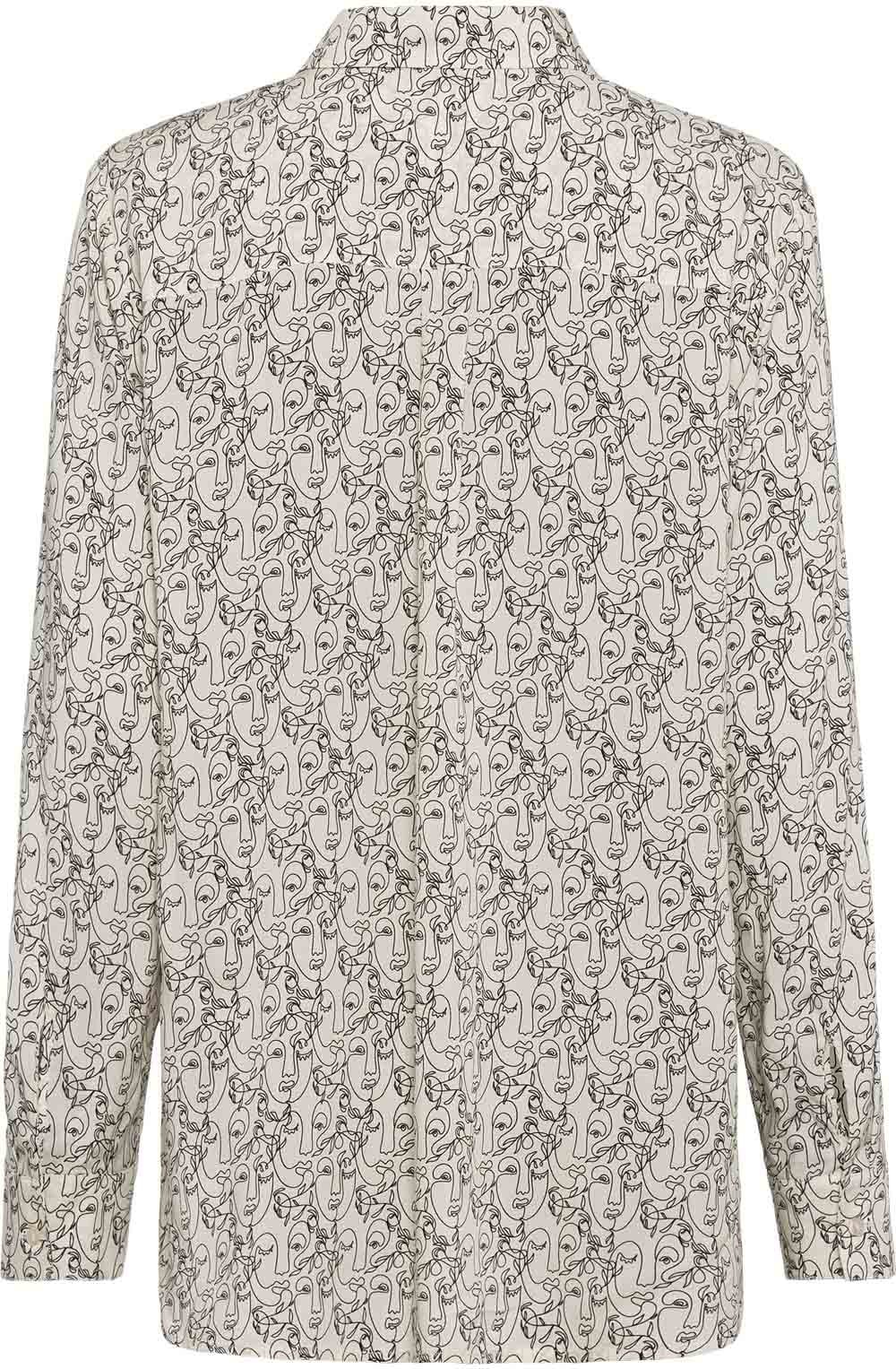 Porcelain Abstract Face Design Blouse