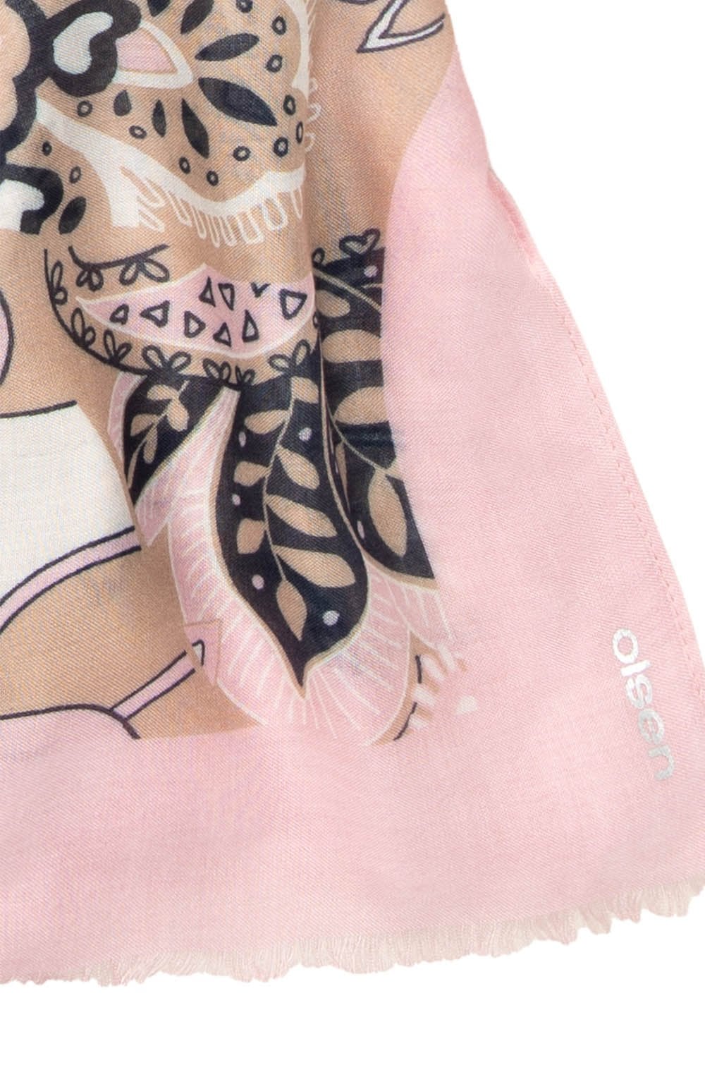 Powder Rose Floral Lightweight Scarf