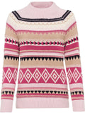 Powder Rose Patterned Knit Jumper