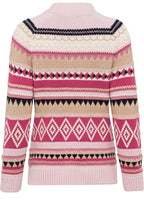 Powder Rose Patterned Knit Jumper