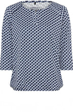 Power Navy Abstract Print Clara Top