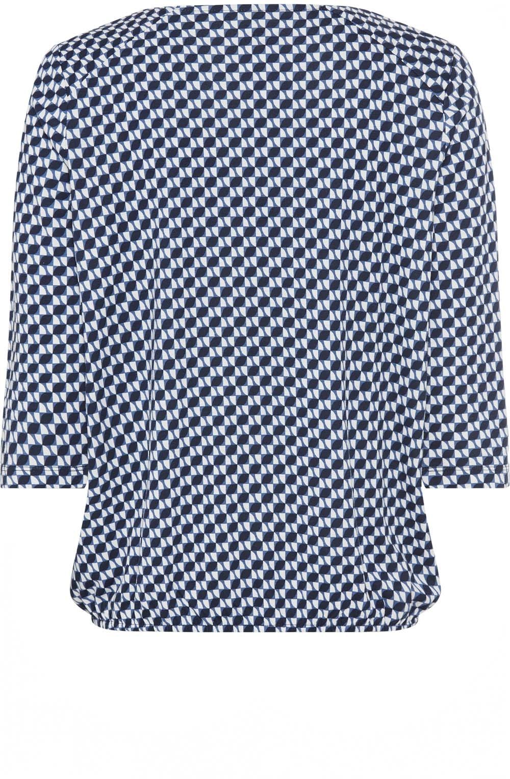 Power Navy Abstract Print Clara Top