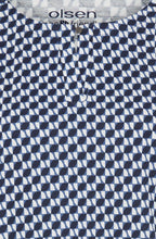 Power Navy Abstract Print Clara Top