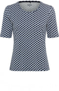 Power Navy Abstract Print Edda T Shirt