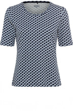 Power Navy Abstract Print Edda T Shirt