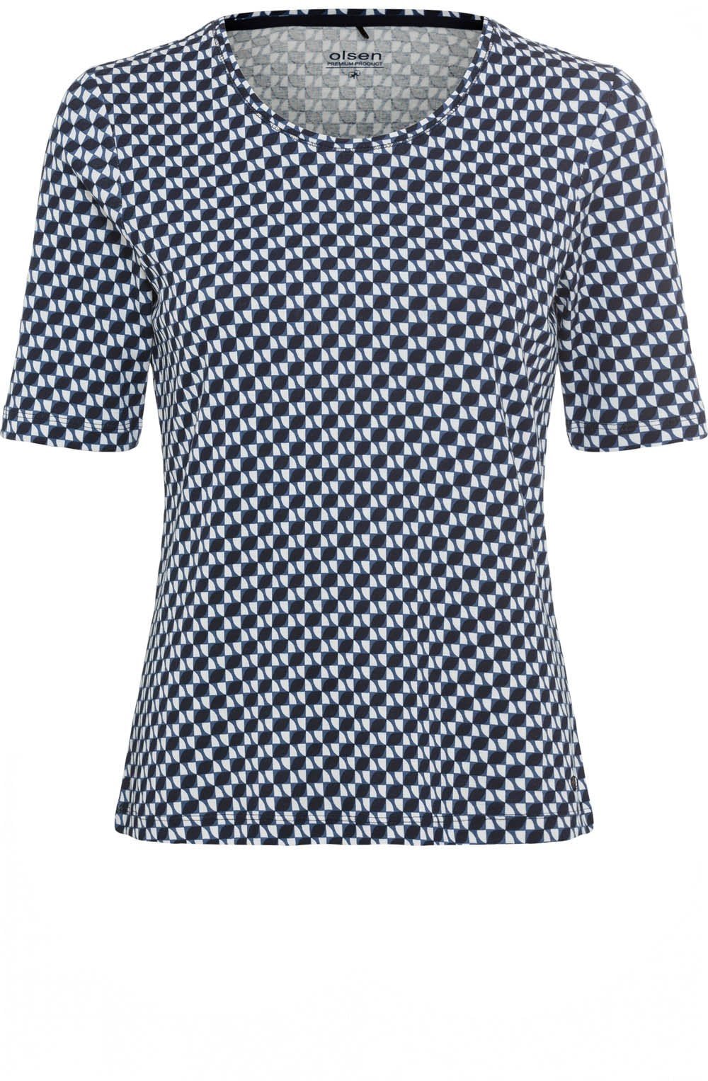 Power Navy Abstract Print Edda T Shirt