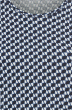 Power Navy Abstract Print Edda T Shirt