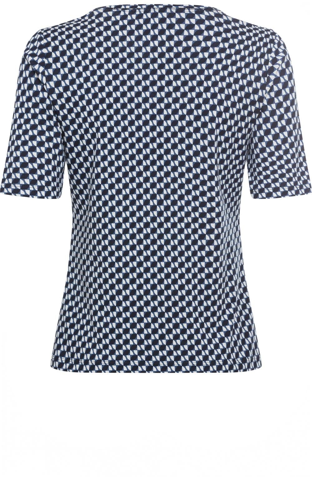Power Navy Abstract Print Edda T Shirt