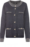 Power Navy Channel Style Cardigan