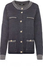 Power Navy Channel Style Cardigan