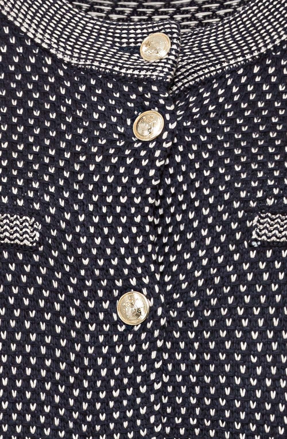 Power Navy Channel Style Cardigan