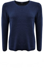 Power Navy Diagonal Knit Henny Jumper